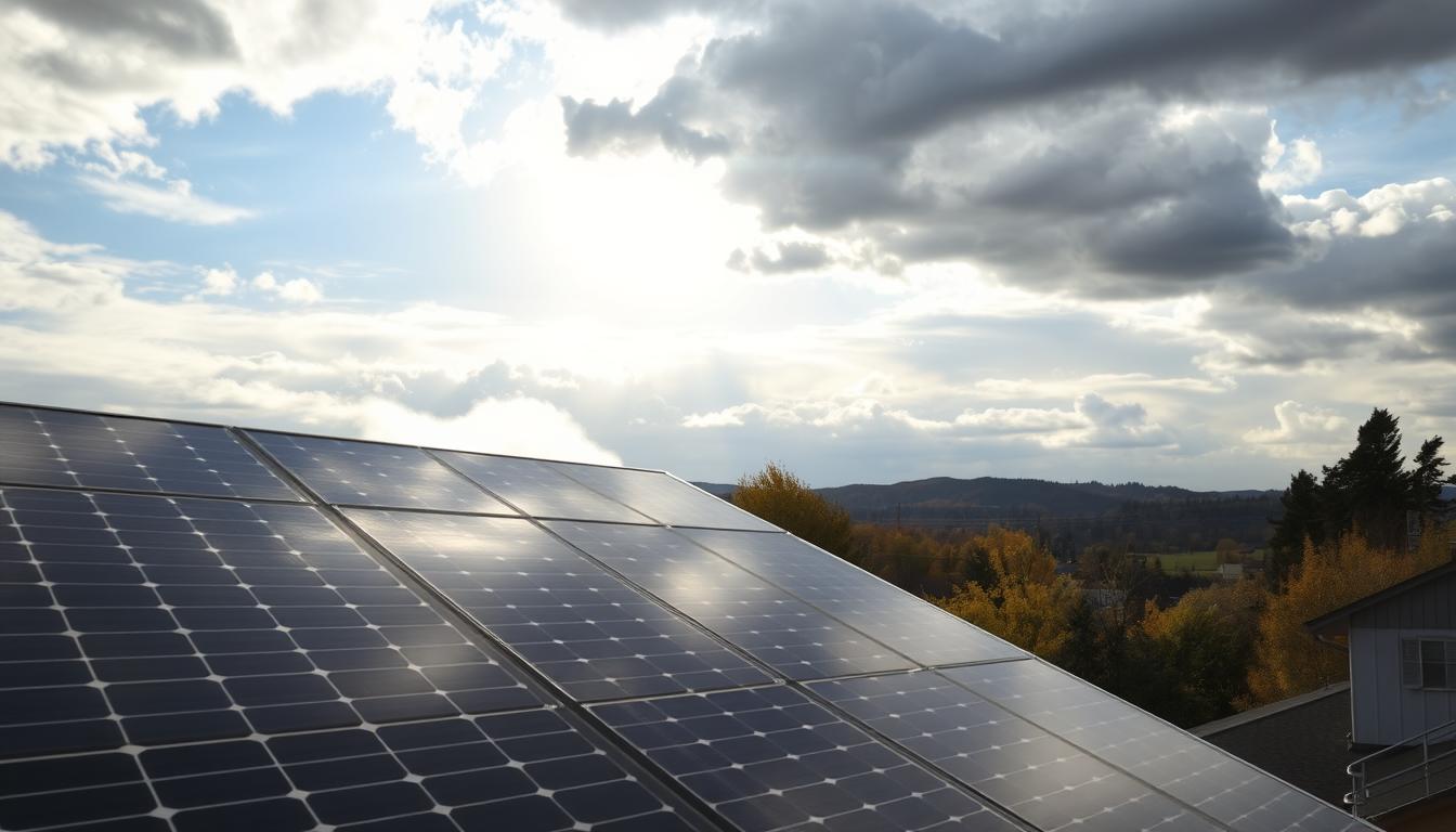 solar power system affected by seasonal weather patterns