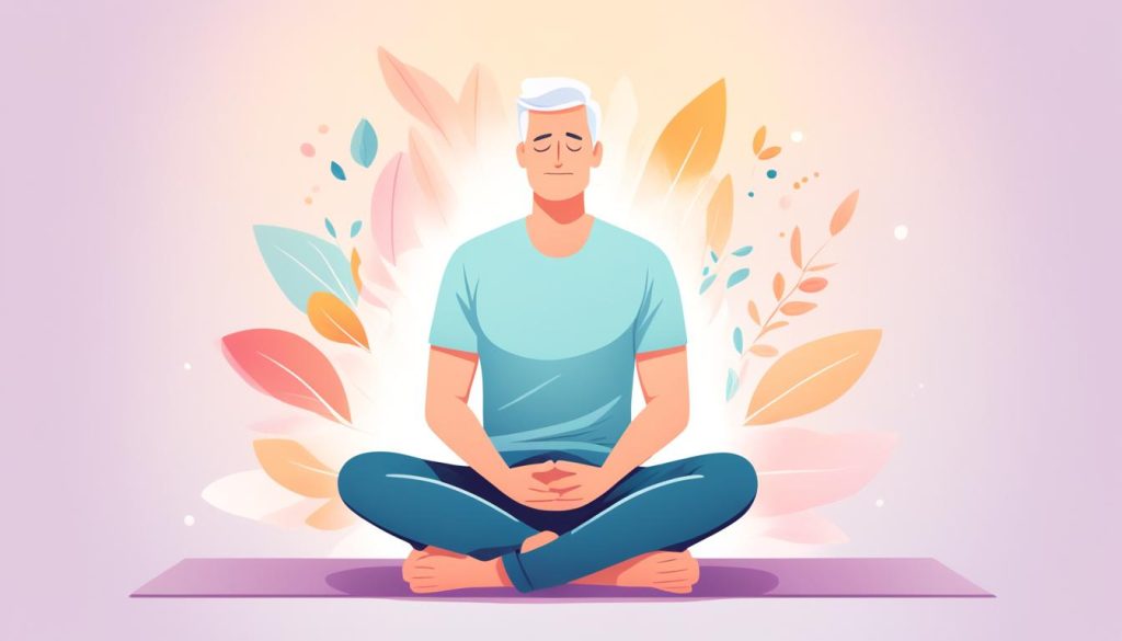 Proper posture and breathing in guided meditation