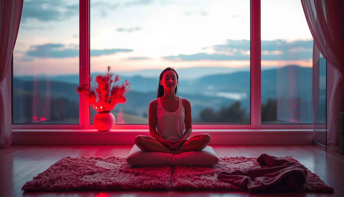 Red Light and Guided Imagery for Stress Relief