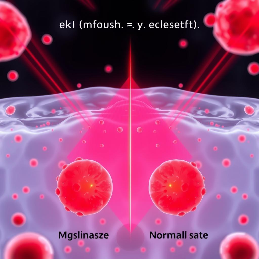 Visualization of red light penetrating cells more effectively during meditation
