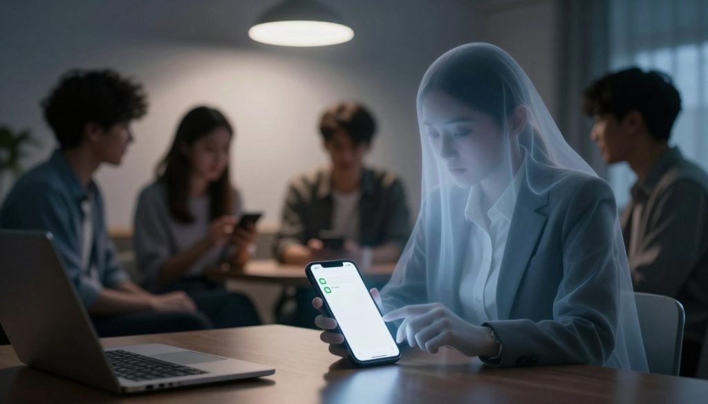 WeChat Moments social media ghosting