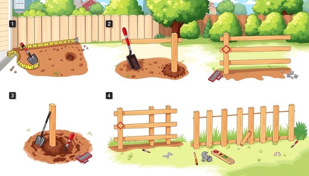 fence installation steps