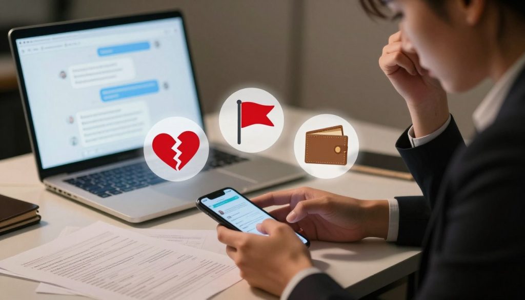 romance scam warning signs