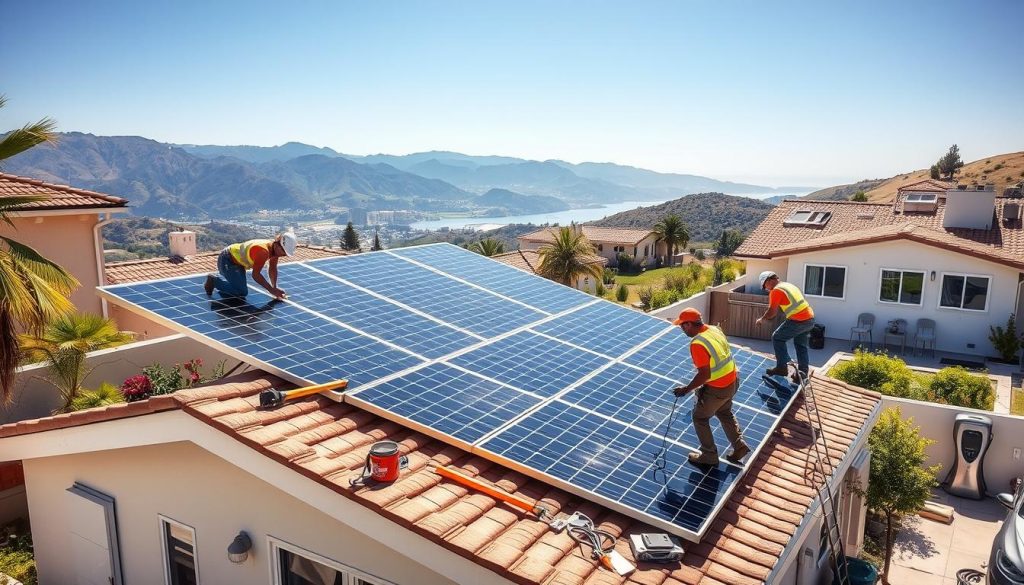 solar panel installation process california
