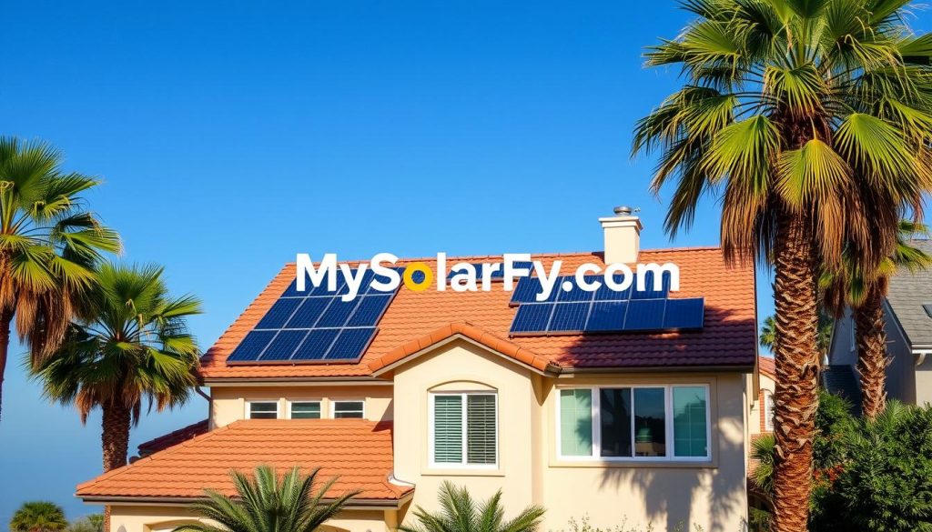 solar panel orientation california