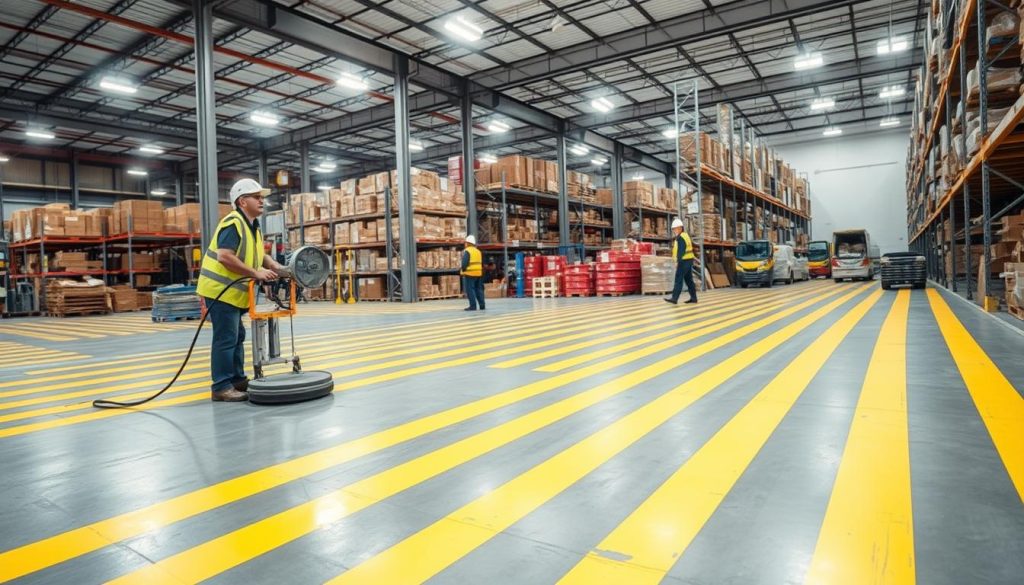 warehouse striping maintenance procedures